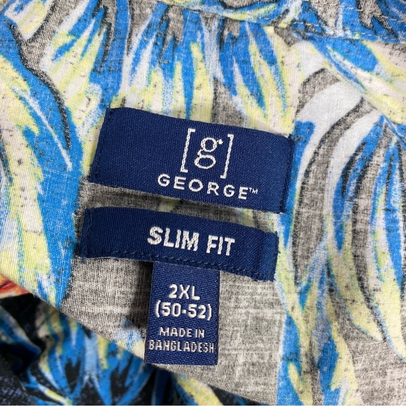 George Men’s Slim Fit Hawaiian Vacation Button Down - Picture 5 of 7